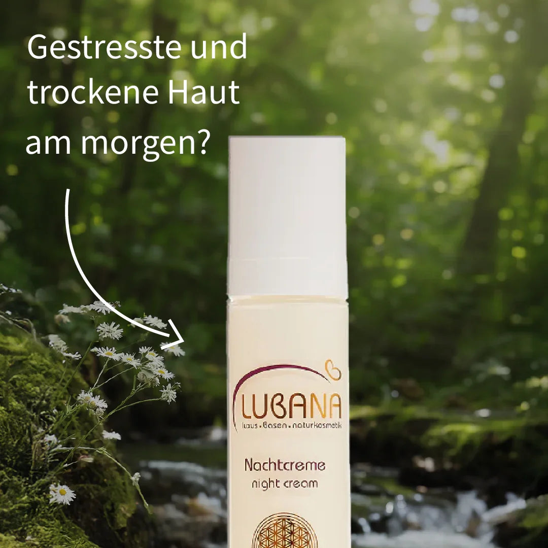Nachtcreme 50 ml – Basische Nachtpflege für regenerierte & glatte Haut - lubanashop