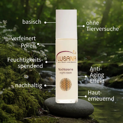 Nachtcreme 50 ml – Basische Nachtpflege für regenerierte & glatte Haut - lubanashop