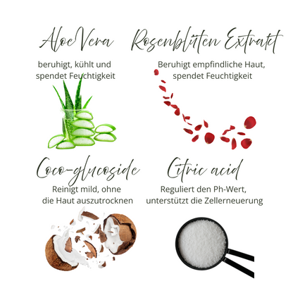 Gesichtswasser – Erfrischende Feuchtigkeitspflege mit Aloe Vera & Rosen-Duft – 50 ml