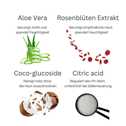 Gesichtswasser – Erfrischende Feuchtigkeitspflege mit Aloe Vera & Rosen-Duft – 50 ml