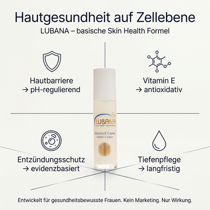 Lubana Vitamin-E-Creme – pH-regulierende Hautbarriere-Pflege mit Tocopherol