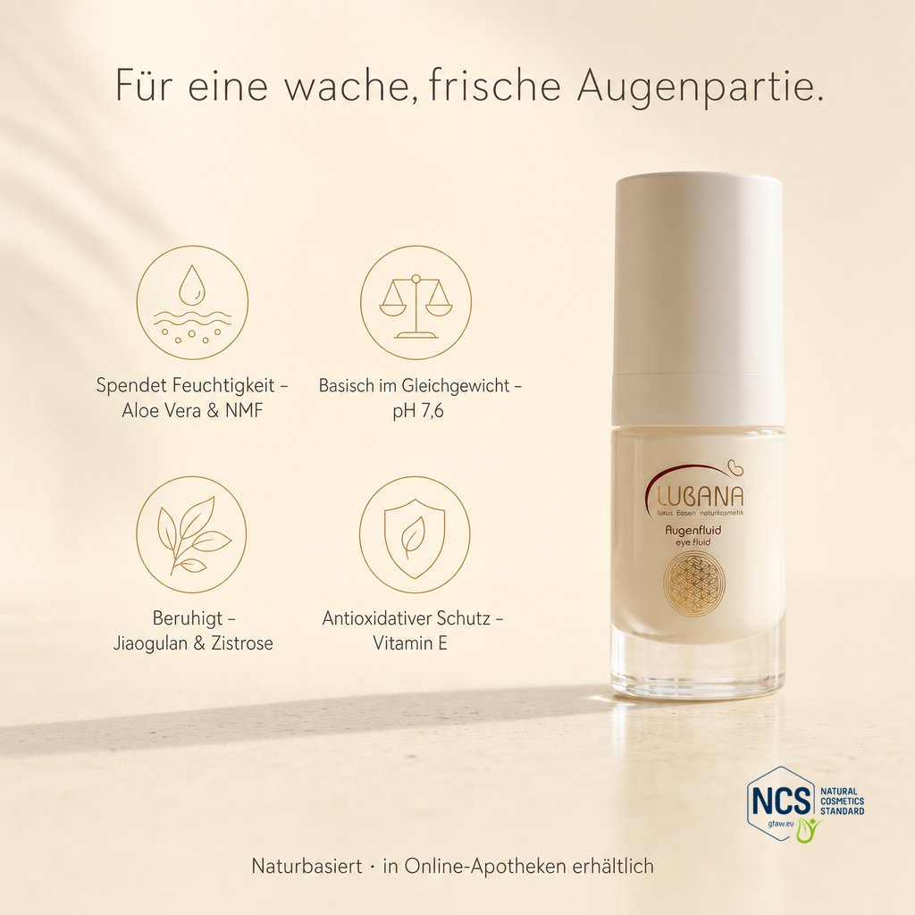 Wirkstoffe des LUBANA Augenfluids – wache, frische Augenpartie, pH 7,6