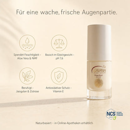 Wirkstoffe des LUBANA Augenfluids – wache, frische Augenpartie, pH 7,6