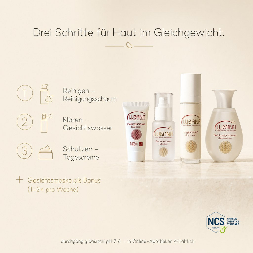 LUBANA Balance System – drei Schritte für Haut im Gleichgewicht, plus Gesichtsmaske als Bonus