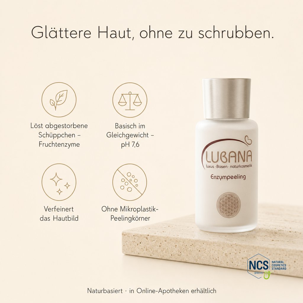 Wirkstoffe des LUBANA Enzympeelings – glattere Haut ohne Schrubben, pH 7,6