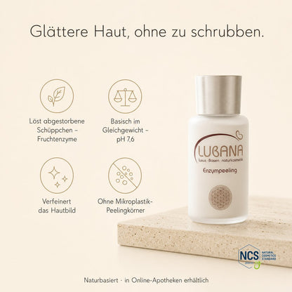 Wirkstoffe des LUBANA Enzympeelings – glattere Haut ohne Schrubben, pH 7,6