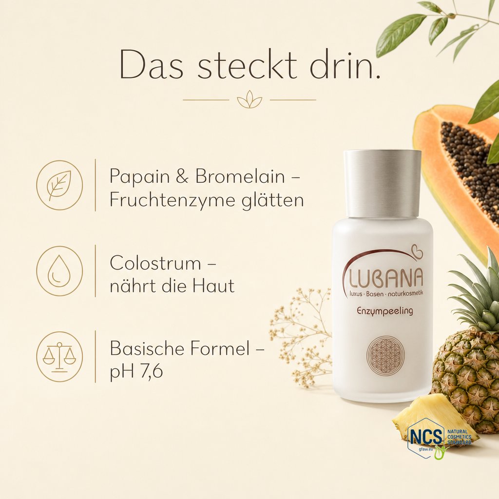 Das steckt drin: Papain & Bromelain Fruchtenzyme – LUBANA Enzympeeling