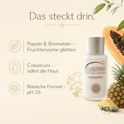Das steckt drin: Papain & Bromelain Fruchtenzyme – LUBANA Enzympeeling