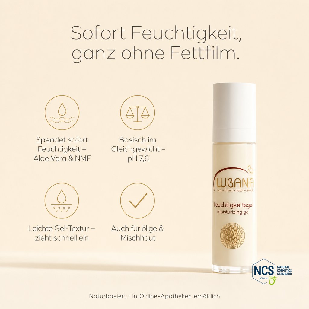 Wirkstoffe des LUBANA Feuchtigkeitsgels – leichte Feuchtigkeit, basisch pH 7,6