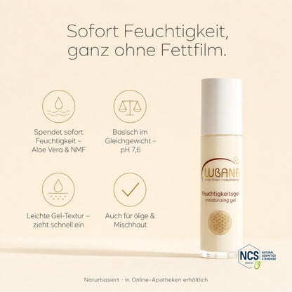Wirkstoffe des LUBANA Feuchtigkeitsgels – leichte Feuchtigkeit, basisch pH 7,6