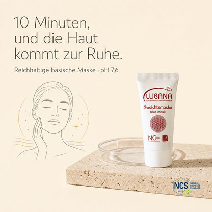 10 Minuten, und die Haut kommt zur Ruhe – LUBANA Gesichtsmaske, pH 7,6