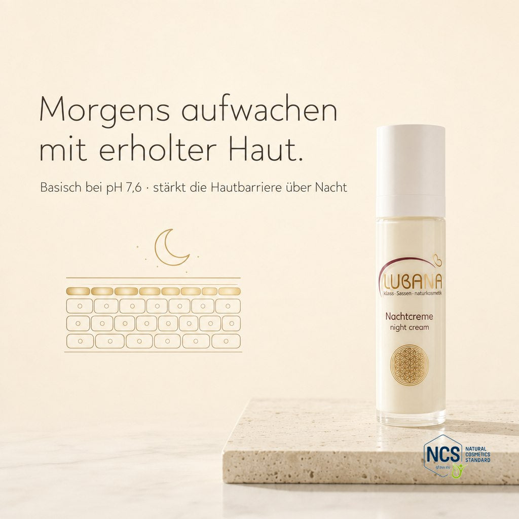 Mit erholter Haut aufwachen – LUBANA Nachtcreme, basisch pH 7,6