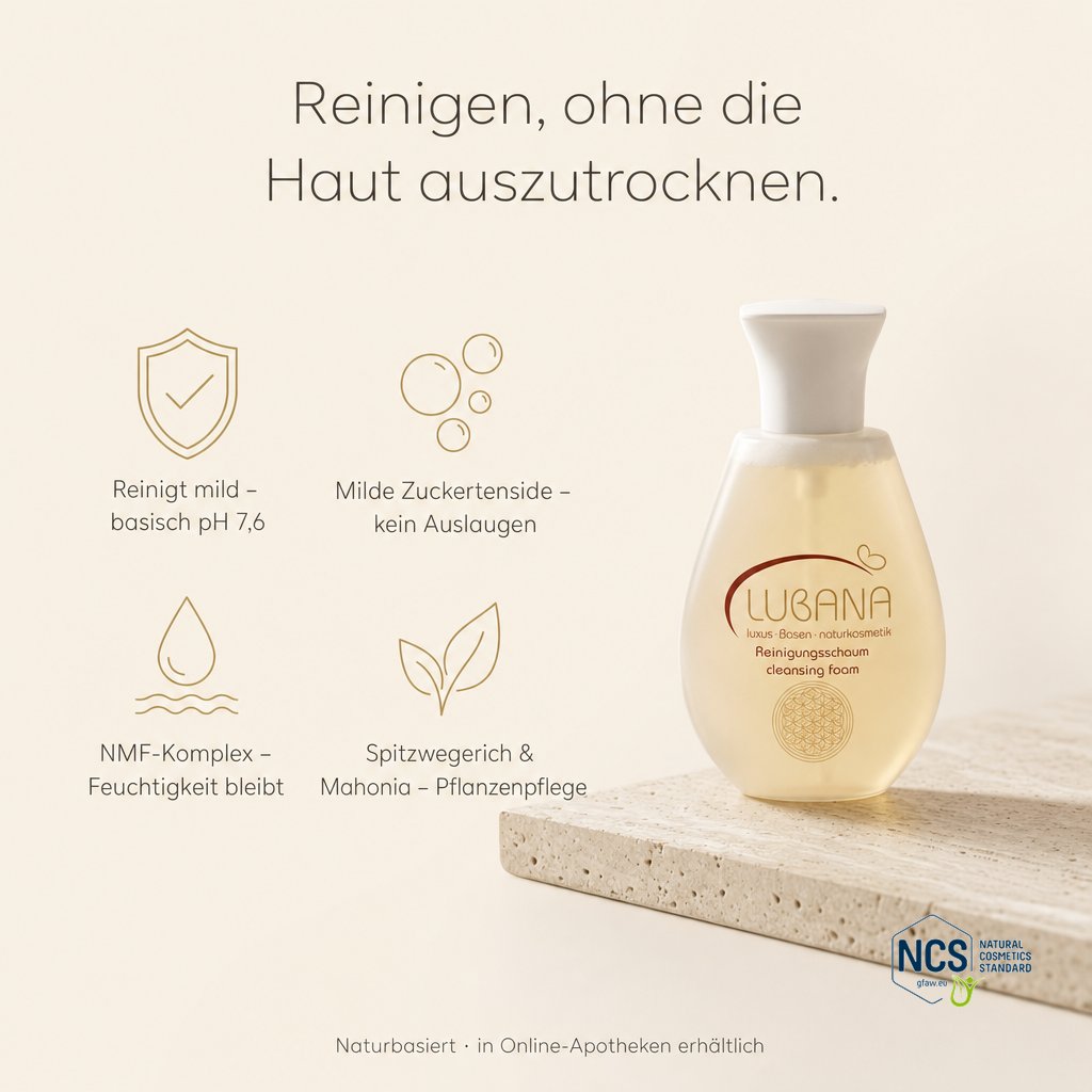Wirkstoffe des LUBANA Reinigungsschaums – milde Reinigung, basisch pH 7,6