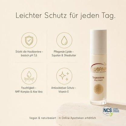 Wirkstoffe der LUBANA Tagescreme – leichter basischer Schutz, pH 7,6